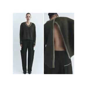 NWT ZARA SMALL OPEN BACK KNIT SWEATER